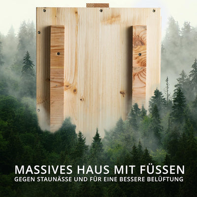 Woid Herz Premium Schildkrötenhaus (SH2) Lasiert aus 20mm starken Vollholz - Wetterfest mit Boden un