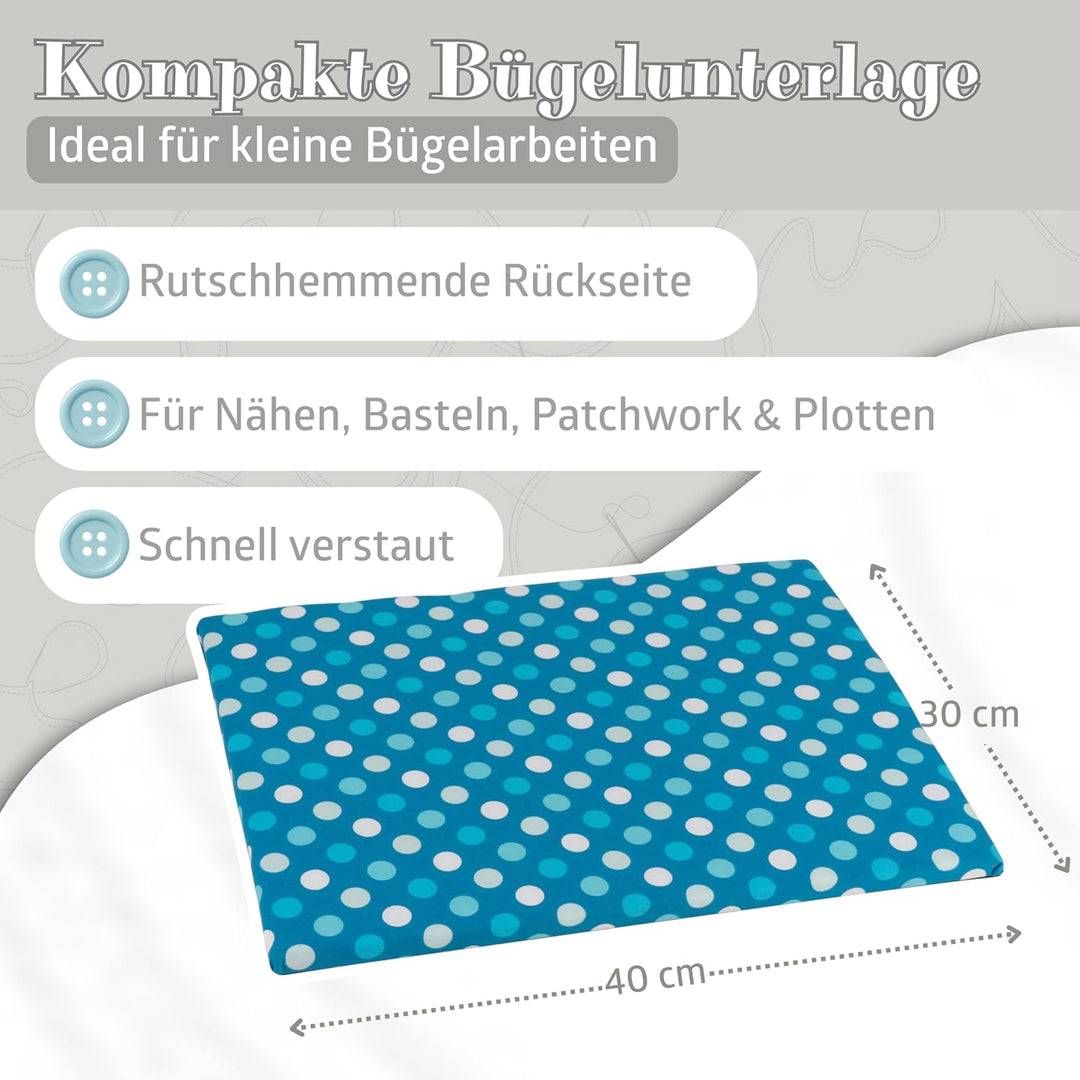 Semplix Bügelset 4-teilig mit Prym Mini-Dampfbügeleisen – Bügelunterlage, Silikonablage & Reisetasch