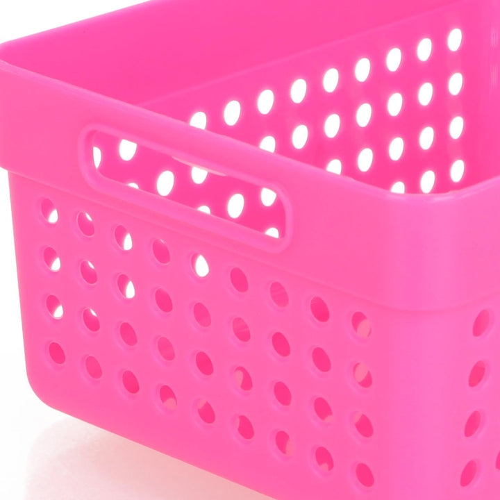 com-four® 5x Aufbewahrungskorb - Deko-Körbe mit Seitengriffen - Kunststoffboxen für Kosmetik, Spielz