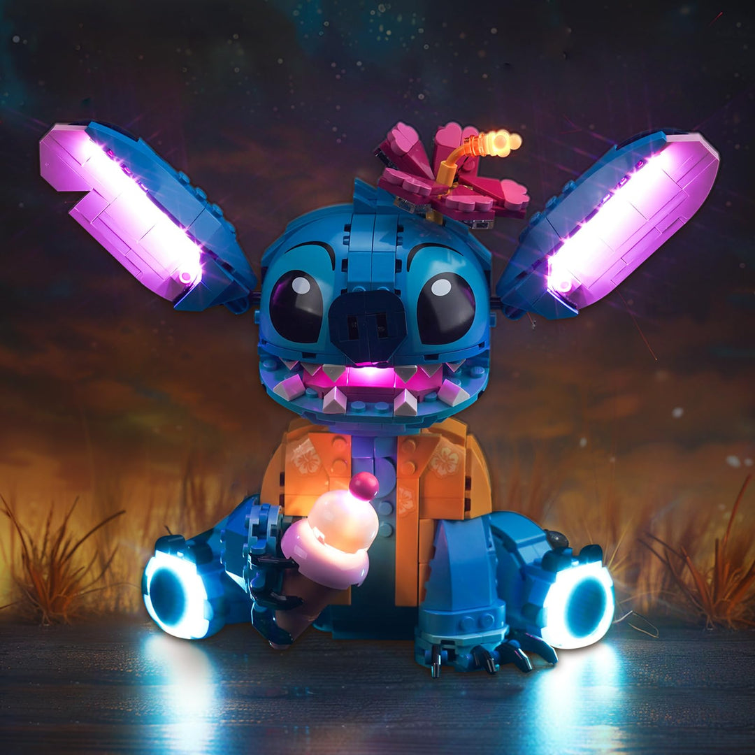 LocoLee Licht Kompatibel mit Lego Stitch, Nur Lichter Set - Kein Modell, Licht BeleuchtungSet Compat