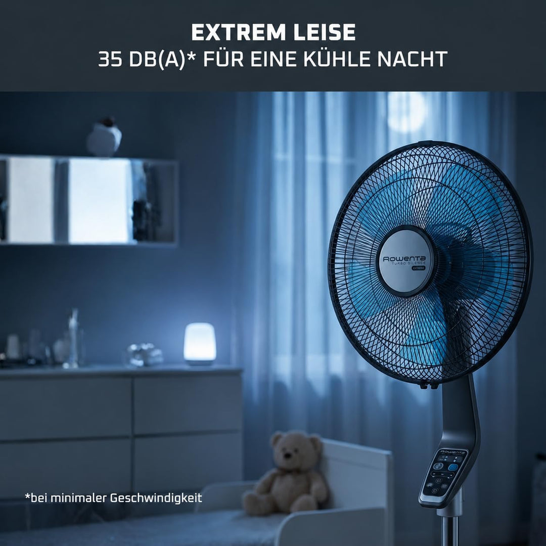 Rowenta VU5670 - Standventilator Turbo Boost Silence Extreme mit Fernbedienung, Durchmesser 40 cm, S