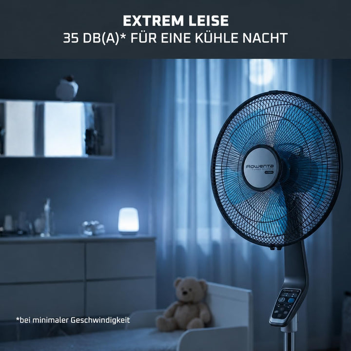 Rowenta VU5670 - Standventilator Turbo Boost Silence Extreme mit Fernbedienung, Durchmesser 40 cm, S