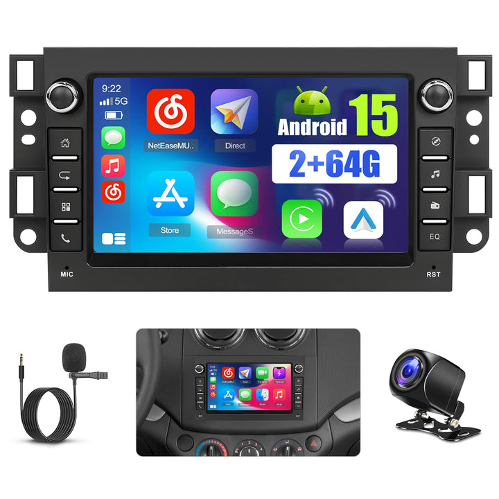 Hikity 4Core 2+64G Android Autoradio Carplay für Chevrolet Holden Daewoo Aveo Captiva Epica Pontiac