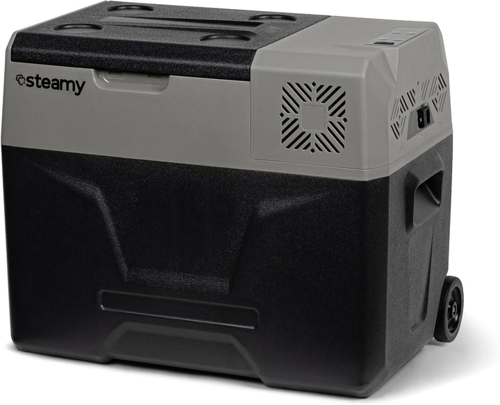 Steamy-E Single Zone 40 Roller, Elektrische Kompressor Kühlbox mit Rollen, 39 Liter, 12V/ 230V, zum