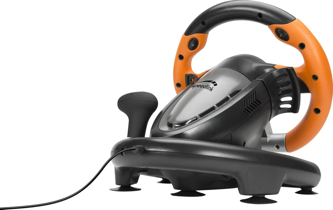 Speedlink DRIFT O.Z. Racing Wheel - USB Gaming Lenkrad für PC/Computer, PC Lenkrad mit Pedalen und S
