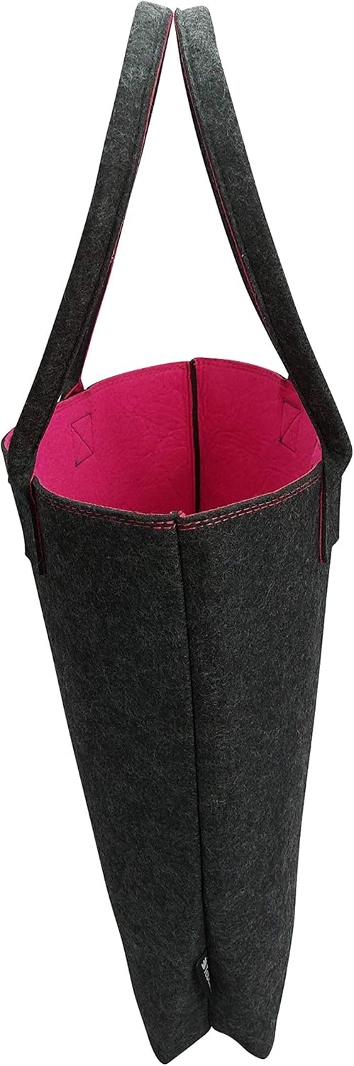 Shopping-Bag aus Filz, grosse verschliessbare Einkaufs-Tasche mit Henkel, Einkaufskorb, Handtasche g