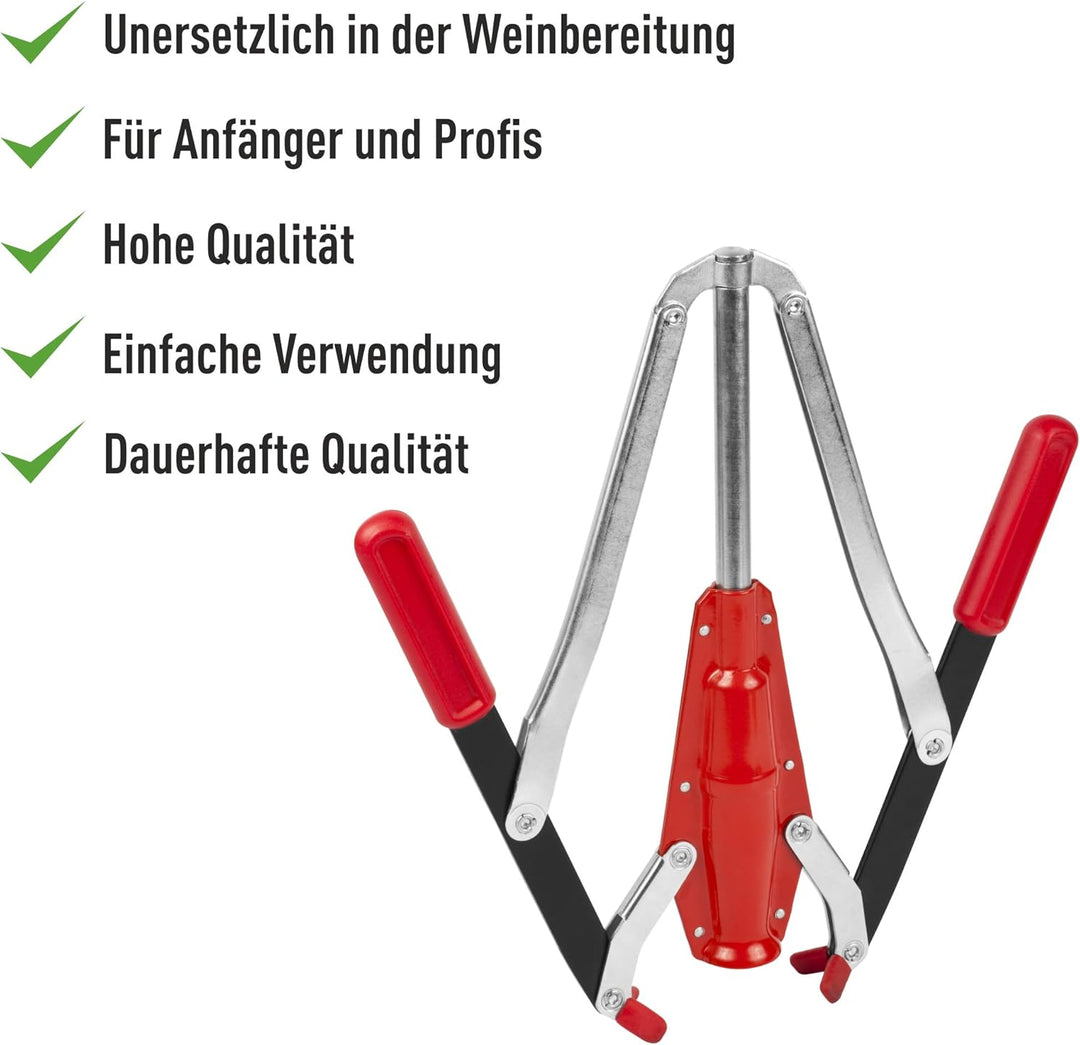 Browin Abfüllung von Wein, Kunststoff, rot, Big 2-Arm-Korkmaschine, 2-Arm-Korkmaschine