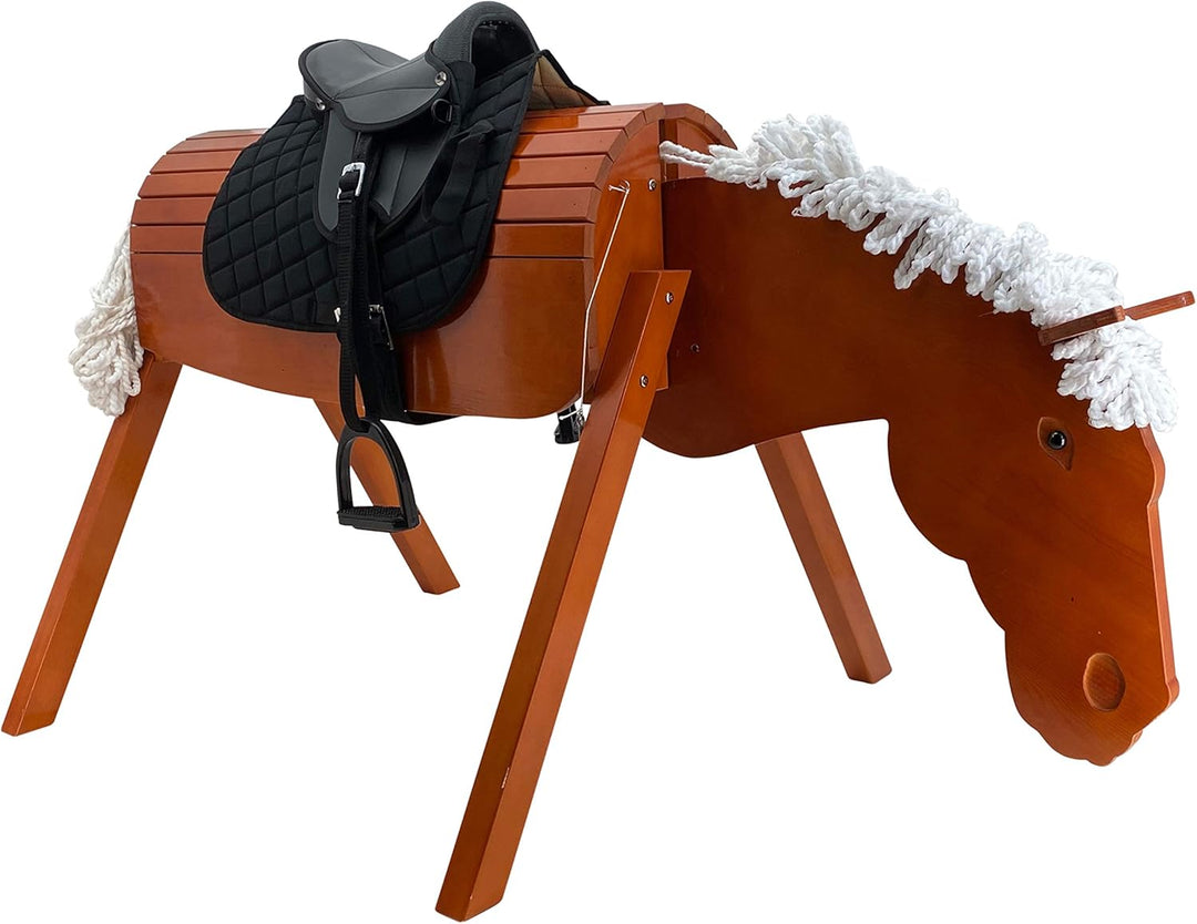 Sweety Toys 14033 Outdoor Gartenpferd Holzpferd OTTO Grösse XL mit Sattel