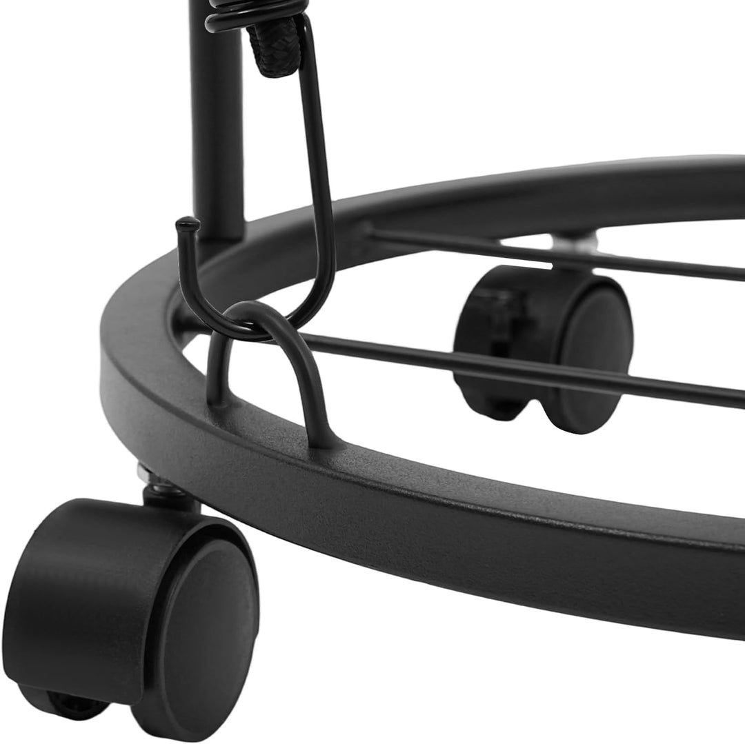 Ballregal 3-stöckig 148cm Schwarz Kohlenstoffstahl Sportballhalter