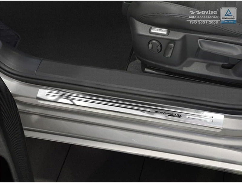 Avisa INOX Door sill Protectors Compatible with Volkswagen Passat 3G Sedan/Variant 2014- - &