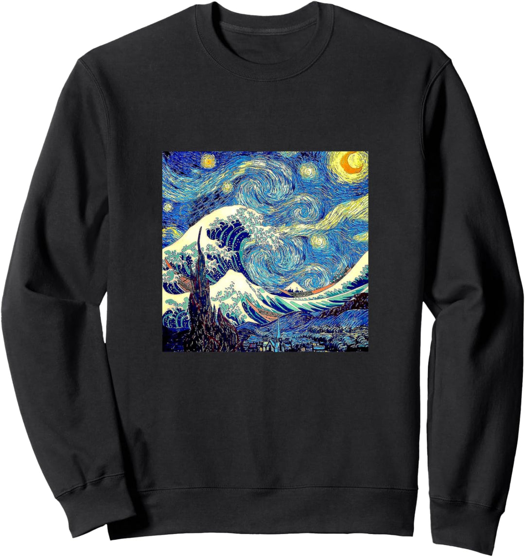 The Starry Night & The Great Wave off Kanagawa Combination Sweatshirt