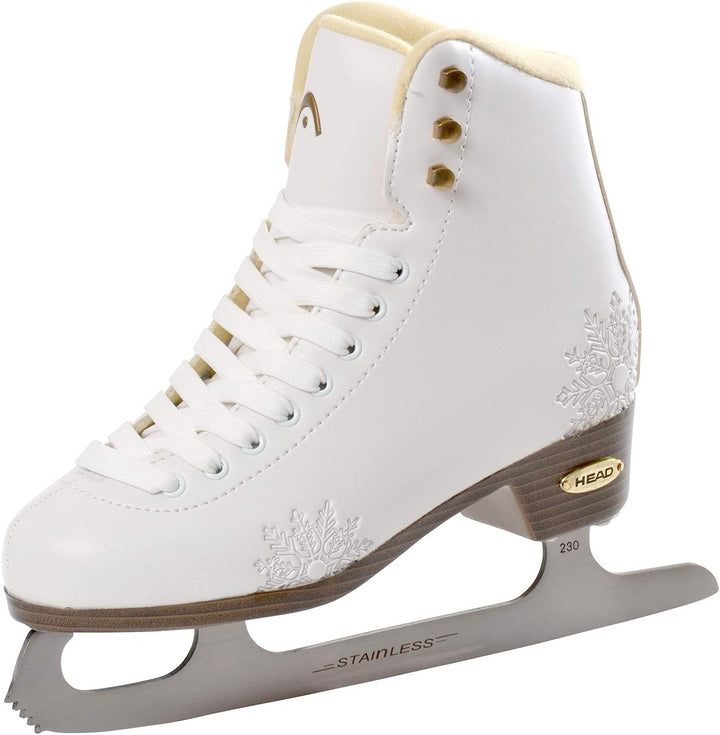 HEAD Eiskunstlauf Schlittschuhe Amber I Damen Schlittschuhe mit Edelstahlkufe I Schneeflocken-Design