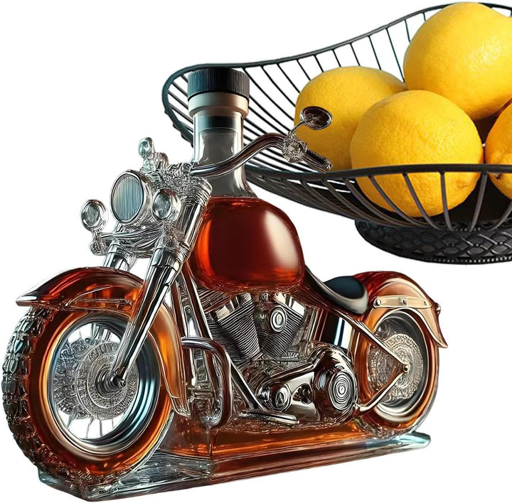Gläserne Weindekanter - Motorrad Weinflaschen Dekanter Für Spirituosen,Klassischer Getränkespender f