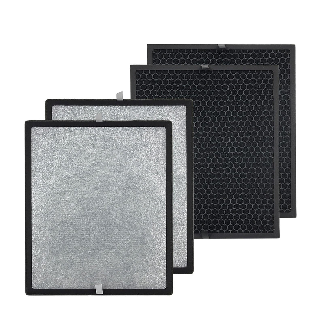 PUREBURG 2er-Pack Ersatz 2 HEPA-Luftfilter und 2 Aktivkohle-Vorfilter, kompatibel mit Levoit-Luftrei
