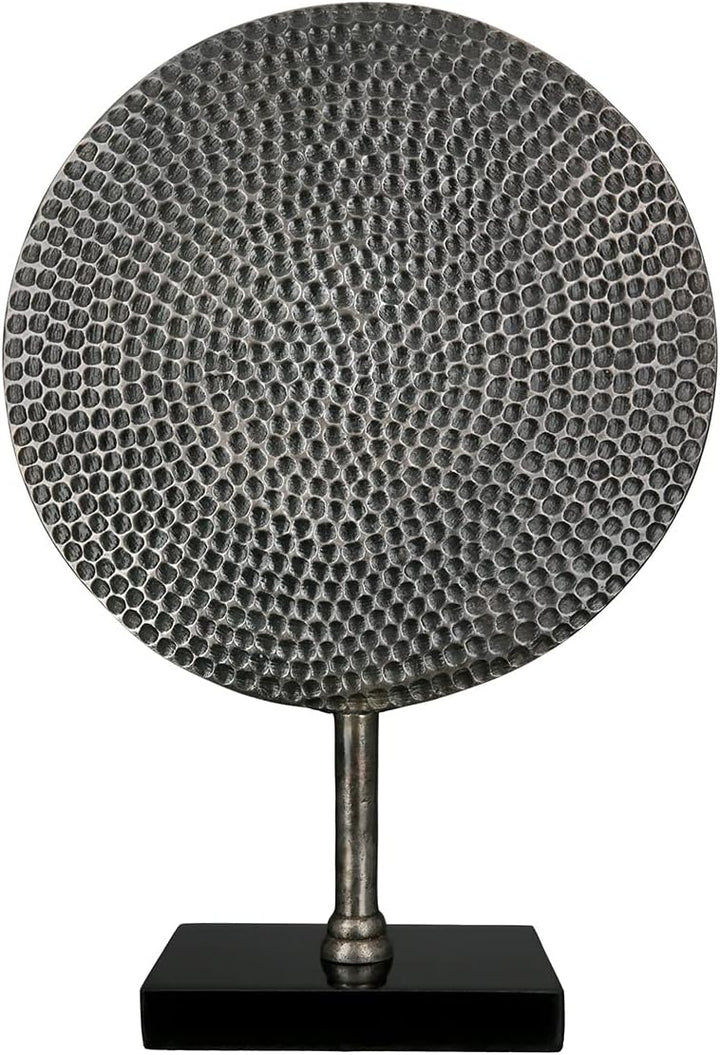 Casablanca modernes Design GILDE Deko Objekt Skulptur Rund - Deko Wohnzimmer Büro - Farbe: Silber -