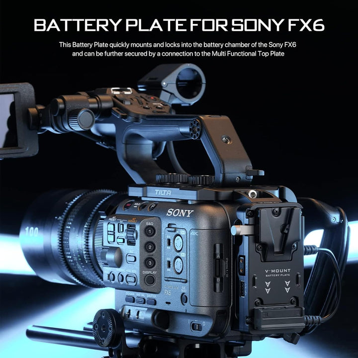 Tilta Batterieplatte kompatibel mit Sony FX6 V-Mount Adapter ES-T20-BTP-V Battery Plate, Battery Pla