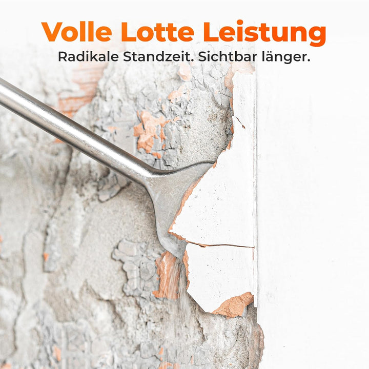 BAUBECK Robuste Fliesenmeissel SDS Plus - schnelles Lösen von Putz & Kleberesten [10° abgewinkelt],