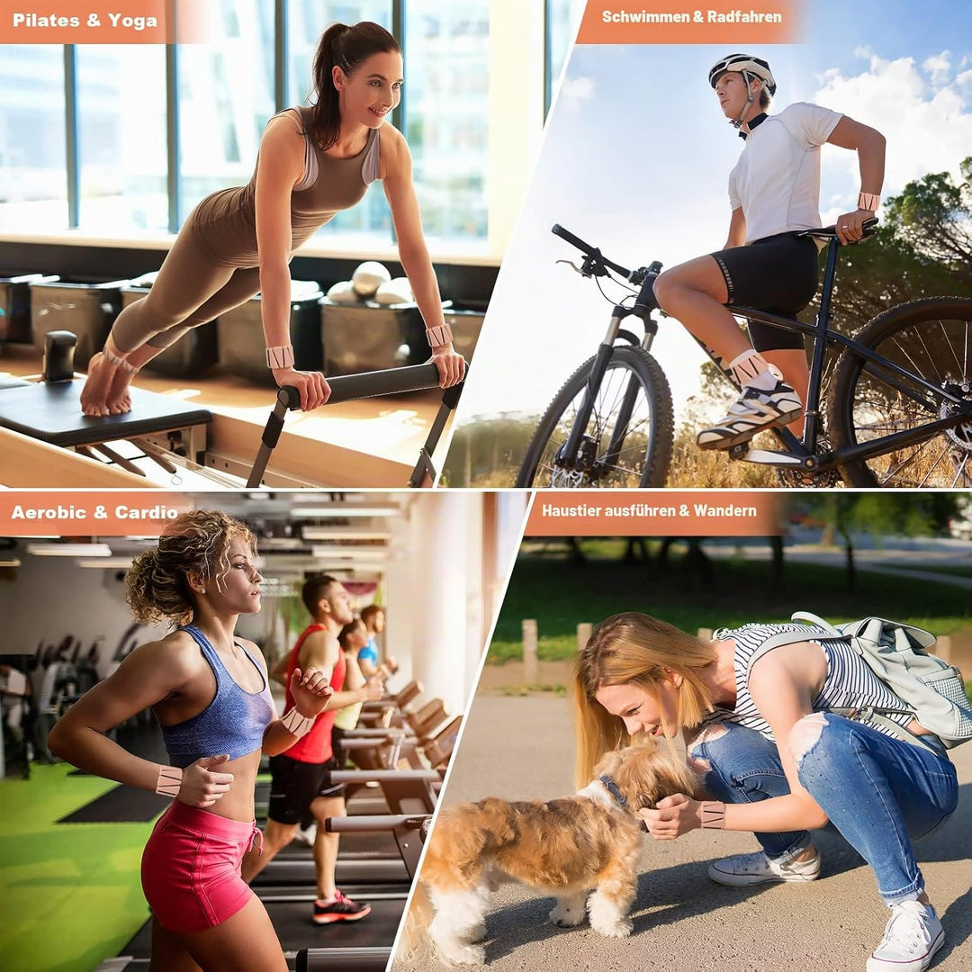 Handgelenkgewichte 2er Set, verstellbare Silikon-Workout-Gewichte für Frauen und Männer, tragbare Kn