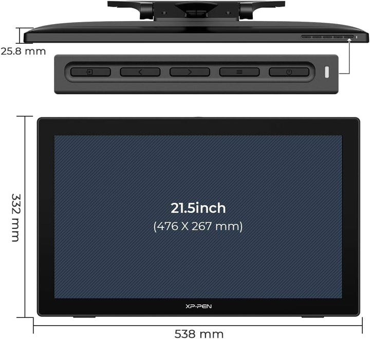 XP-PEN Artist 22 (2. Generation) Grafiktablett 21,5 Zoll Stift-Display (1.920 x 1.080), 122% sRGB Fa
