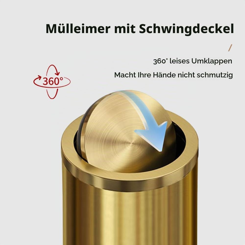 Der abfalleimer im goldenen bad,Die mülltonnen im doppelbad sind umgekippt，Die mülltonne der retro-b