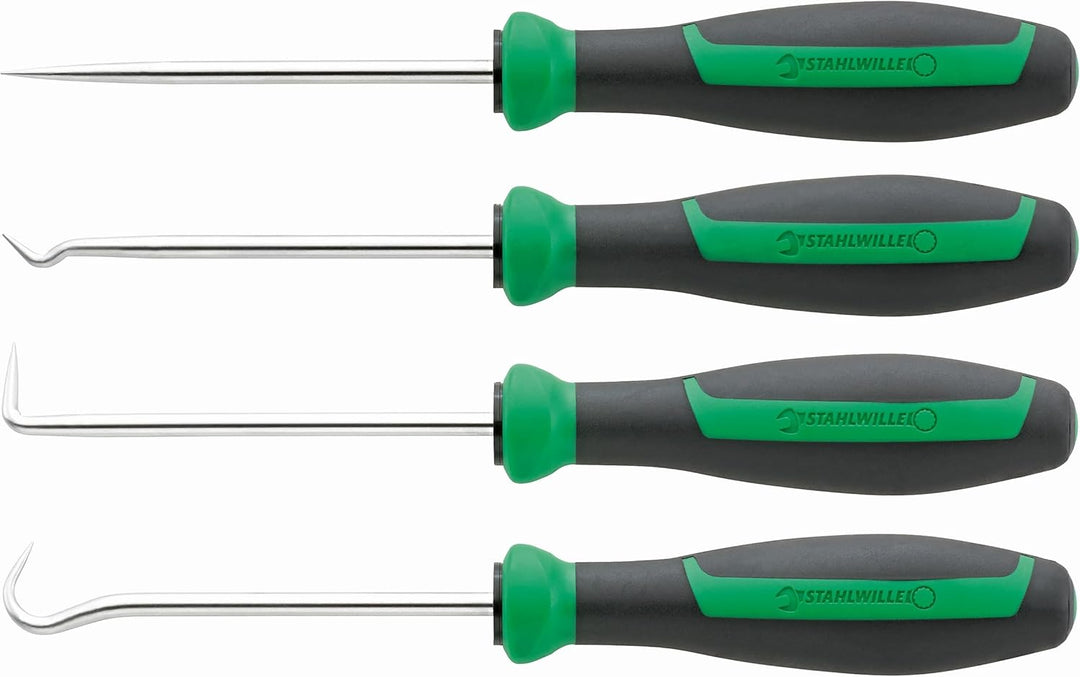 STAHLWILLE Hakenwerkzeug Set 155 mm 4-tlg. | universell einsetzbar u.a. für Dichtungen | in Textilta