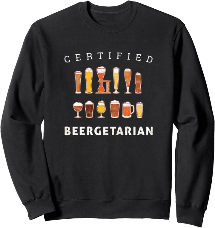 Beergetarian Funny Beer Graphics Home Brew Lovers Gift Sweatshirt
