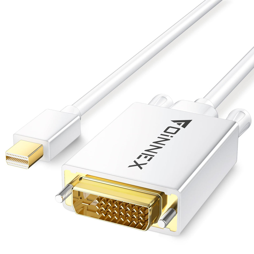 FOINNEX Mini DisplayPort auf DVI Kabel, Thunderbolt zu DVI Microsoft Surface Pro 6 5 4 3 Video Displ