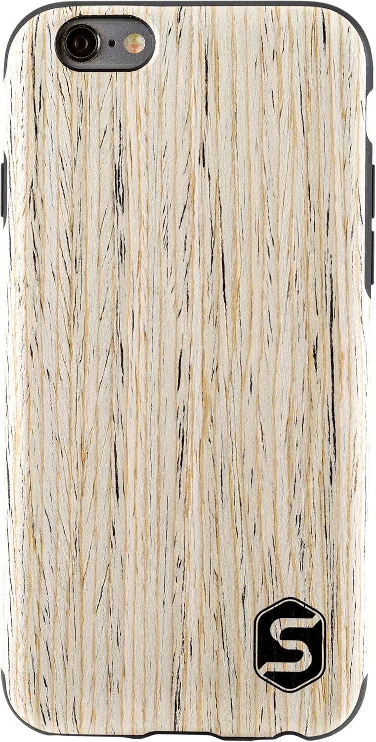 SEBASTIAN STURM Handyhülle "MAXI" | Hergestellt aus echtem Holz "White Walnut" in einer TPU-Hülle |