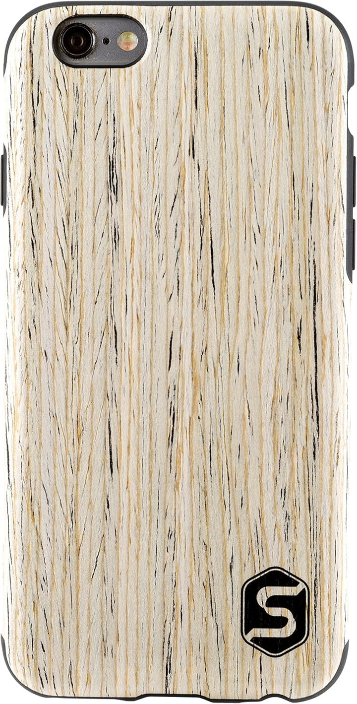 SEBASTIAN STURM Handyhülle "MAXI" | Hergestellt aus echtem Holz "White Walnut" in einer TPU-Hülle |