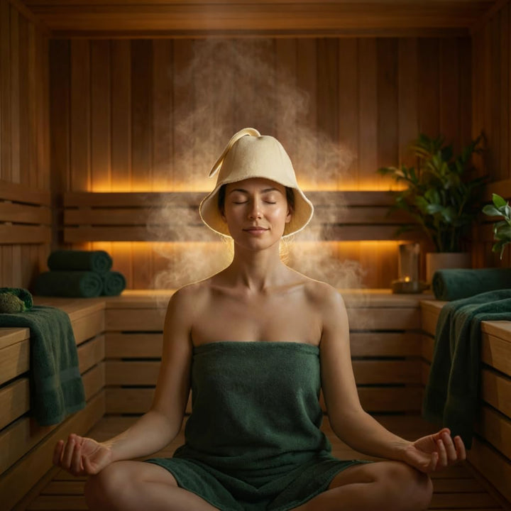 Saunahut Weiss Wollfilzmützen 2er-Pack - Schützen Sie Ihren Kopf vor Hitze - Englische Sauna E-Book