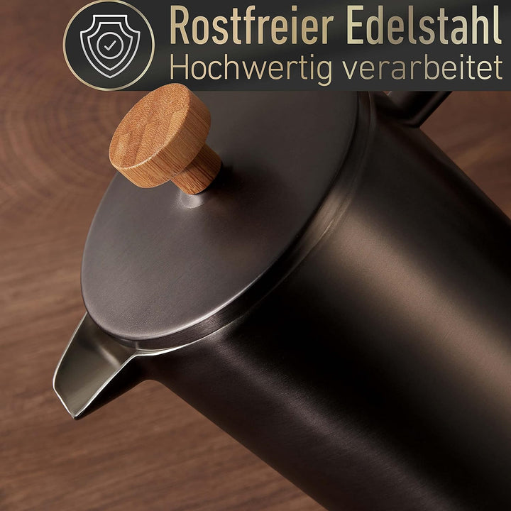 Barista Legends® French Press Edelstahl Thermo Kaffeepresse (350ml) - Kaffeebereiter Doppelwandig fü