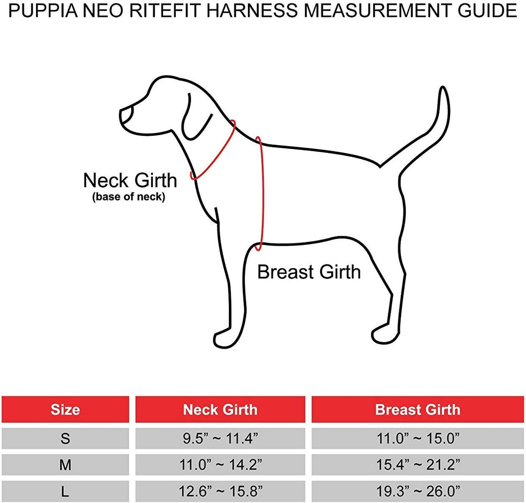Puppia Neon Hundegeschirr für kleine bis mittelgrosse Hunde - verstellbar und sehr weich - Auch als