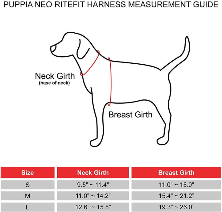 Puppia Neon Hundegeschirr für kleine bis mittelgrosse Hunde - verstellbar und sehr weich - Auch als