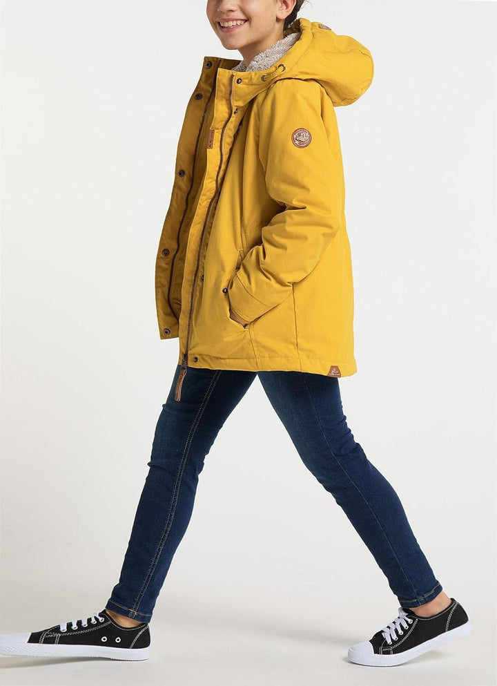 Ragwear Kinder Mädchen Winterjacke Wintermantel Outdoorjacke mit Kapuze Elvina 128-152, Honey