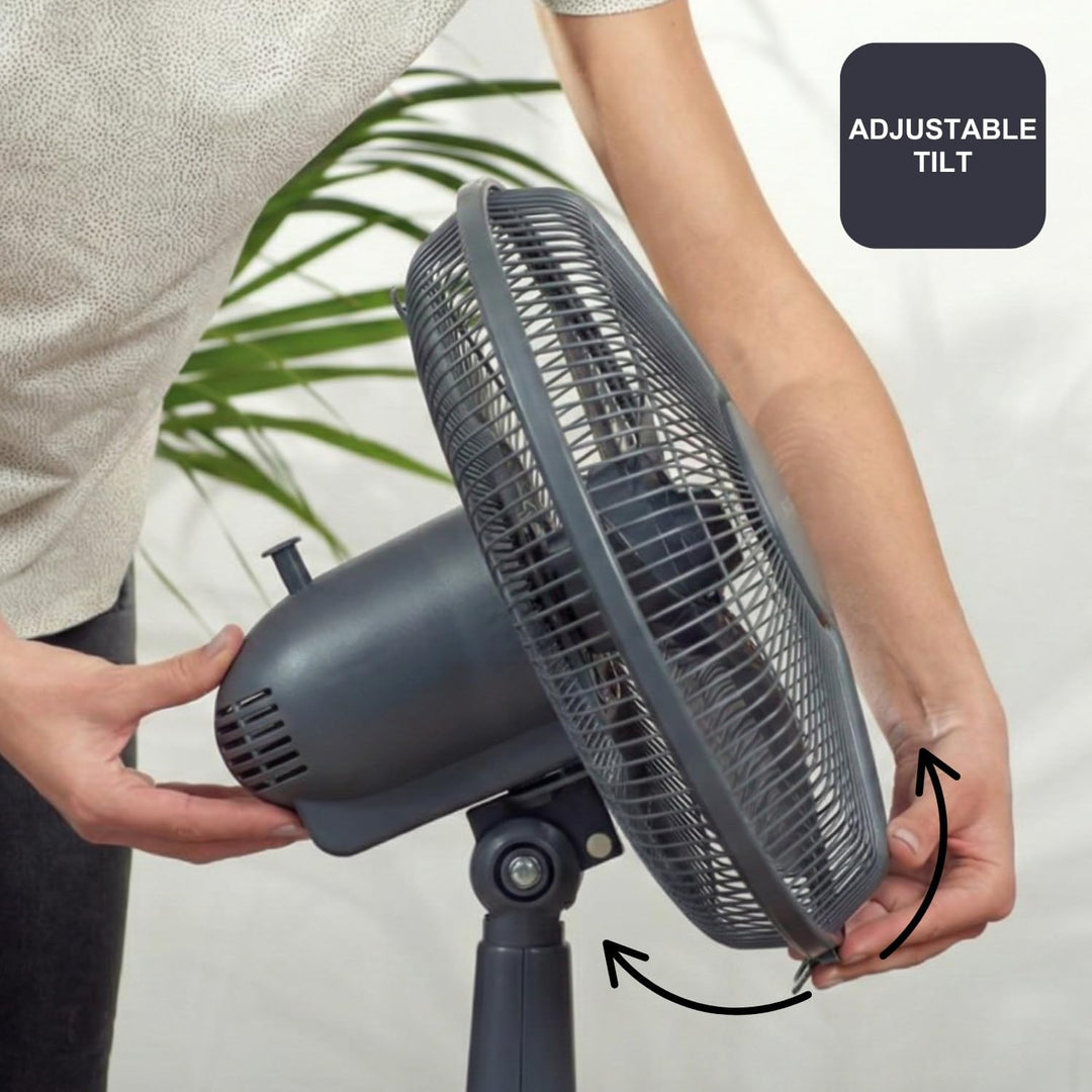 BLACK+DECKER - Tischventilator BXFD8000E + 45 W | 3 Stufen | Oszillation | 5 Flügel 40 cm | manuelle