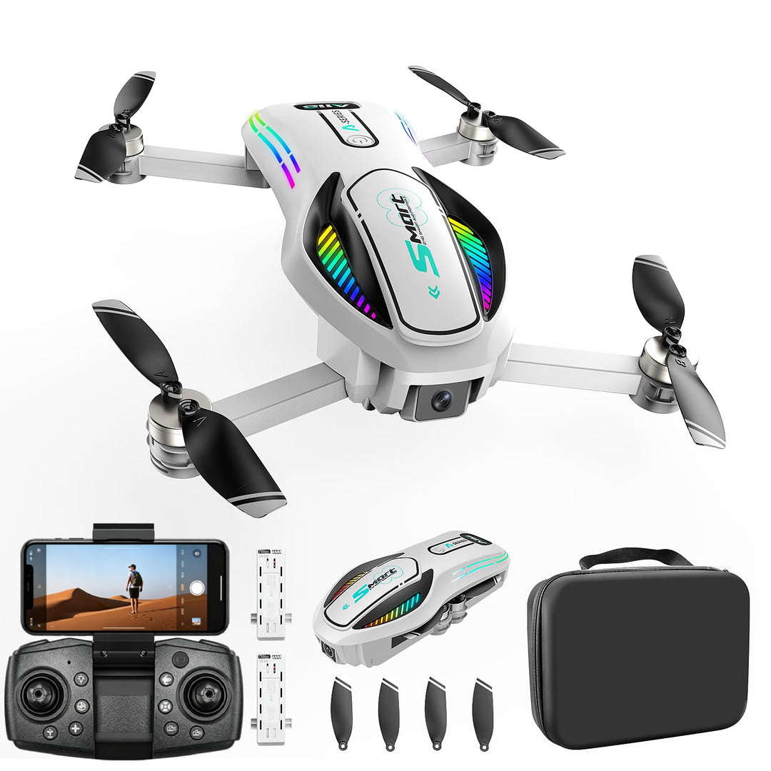 Gerbala Drohne, RC Drohne mit Doppelkameras 8K HD für Kinder, WiFi 30fps Quadcopter für Anfänger, mi