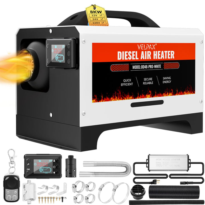 8 kW Dieselheizung,12V/24V DC & 110V /240V AC Diesel Standheizung,mit Fernbedienung & Anzeigebildsch