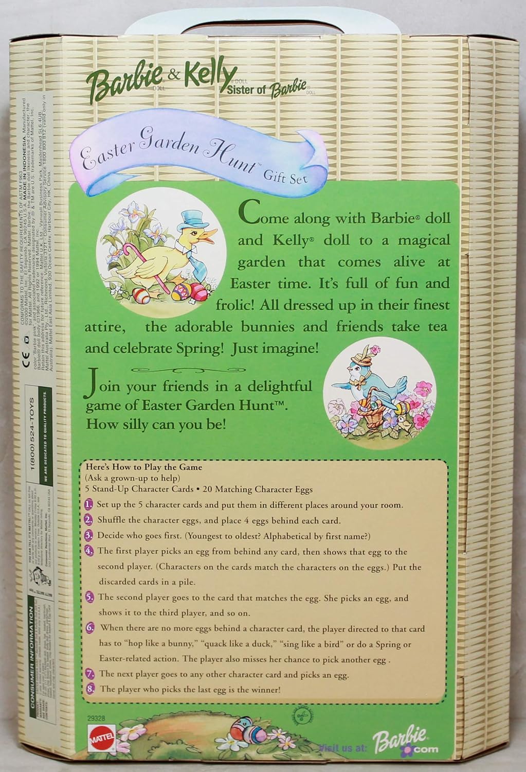 Special Edition Barbie & Kelly Easter Garden Hunt Gift Set 12 and 4 Figure includes the Easter Garde