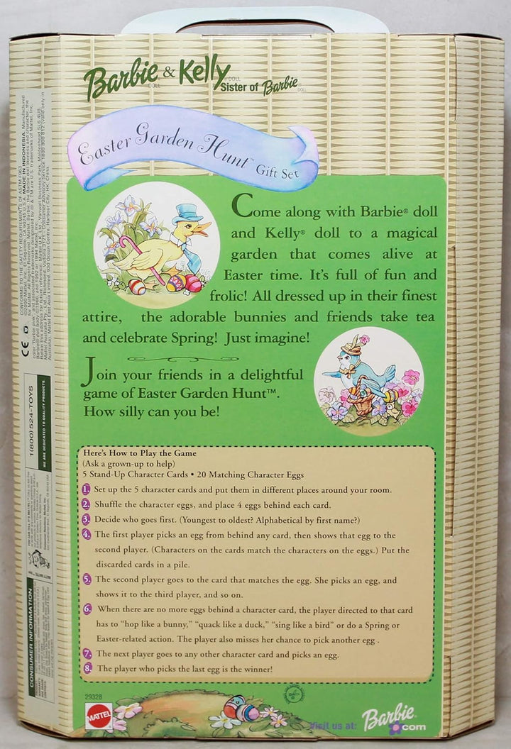 Special Edition Barbie & Kelly Easter Garden Hunt Gift Set 12 and 4 Figure includes the Easter Garde