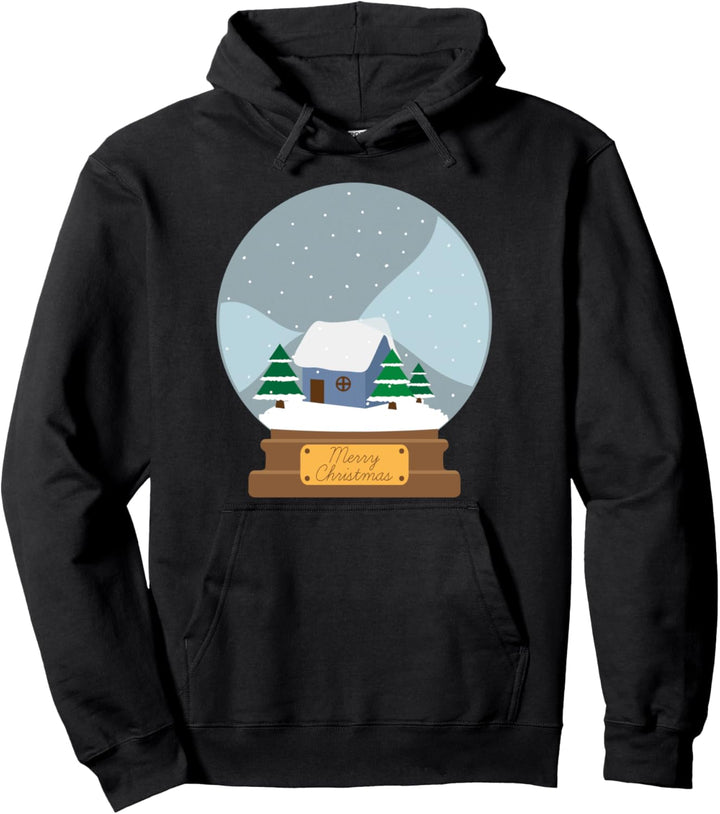 Merry Christmas - Snow Snowglobe - Holiday Design Pullover Hoodie