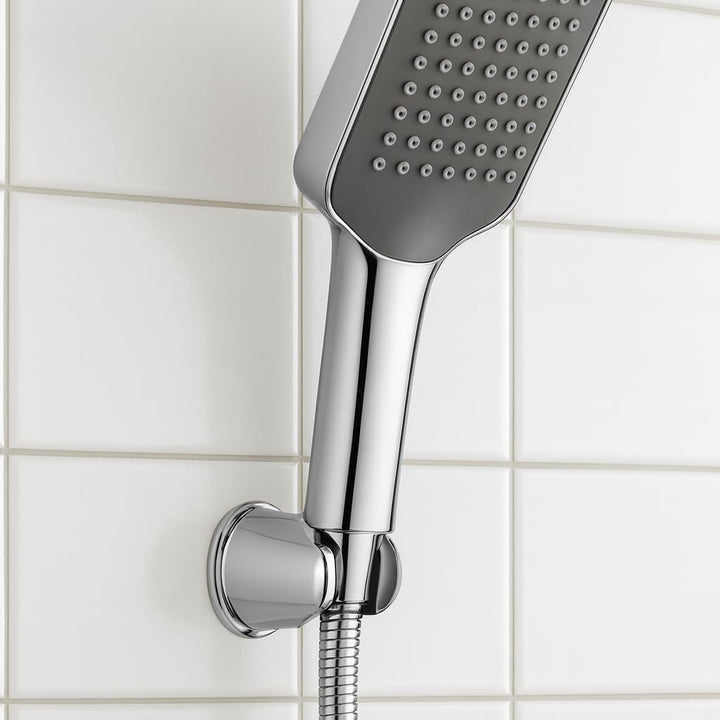 Daloual - Brausehalterung aus massivem Messing – verchromt, Wandhalterung für Handbrausen & Brausesc