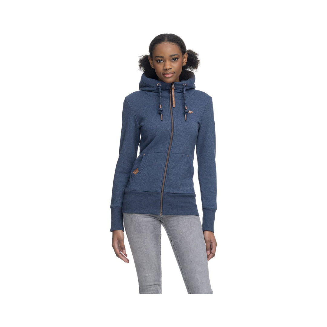 Ragwear NESKA Zip Damen Frauen Kapuzenjacke,Zip Hoodie,Kapuzenpullover,Sweatjacke L Navy 2221_2028,