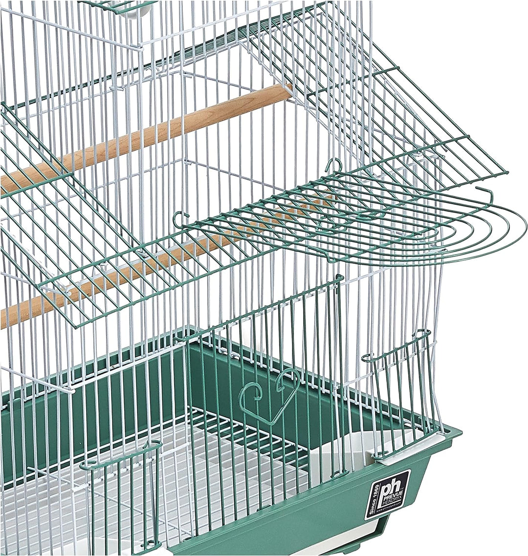 Prevue Hendryx SP1720-4 Shanghai Sittichkäfig, Grün/Weiss Size: Pack of 1, Size: Pack of 1