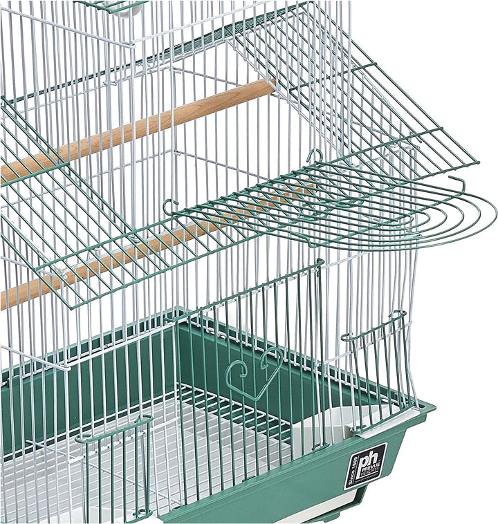 Prevue Hendryx SP1720-4 Shanghai Sittichkäfig, Grün/Weiss Size: Pack of 1, Size: Pack of 1