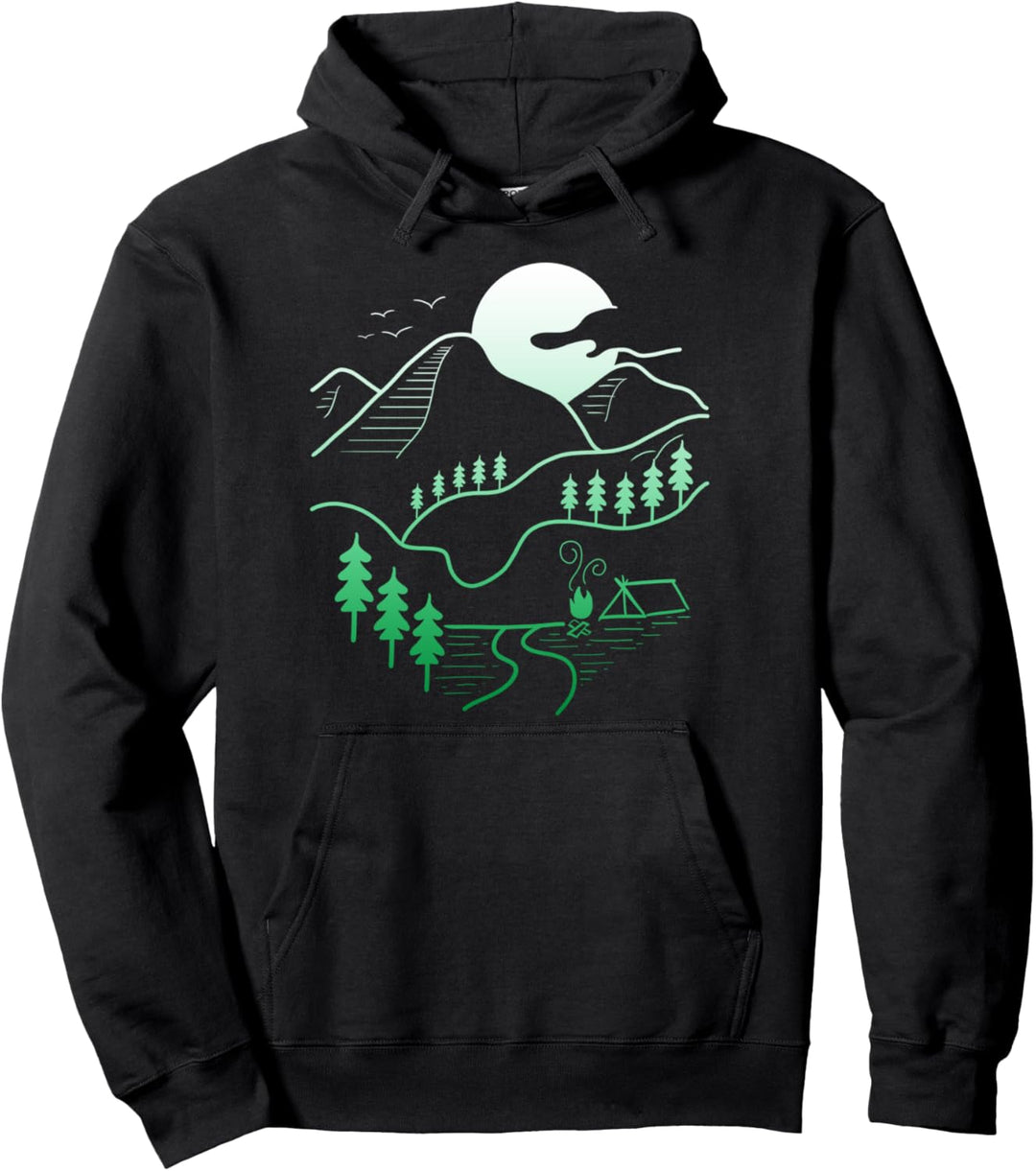 Camping Design Camp Zurück in der Natur Berge Pullover Hoodie