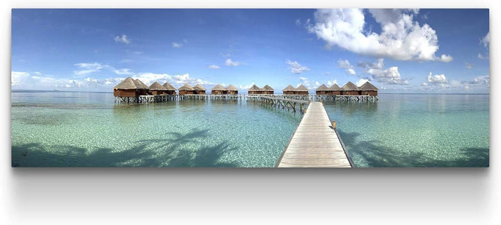 Startonight Bilder Insel im Paradies, Leinwandbilder Moderne Kunst, Strand Wanddeko Kunstdrucke, Wan