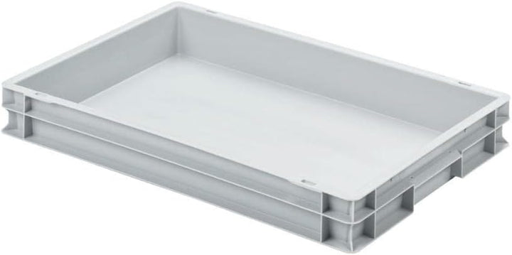 SuperSparSet 13x Eurobehälter mit geschlossenem Griff | HxBxT 7,5x40x60cm | 15 Liter | Grau | Eurobo