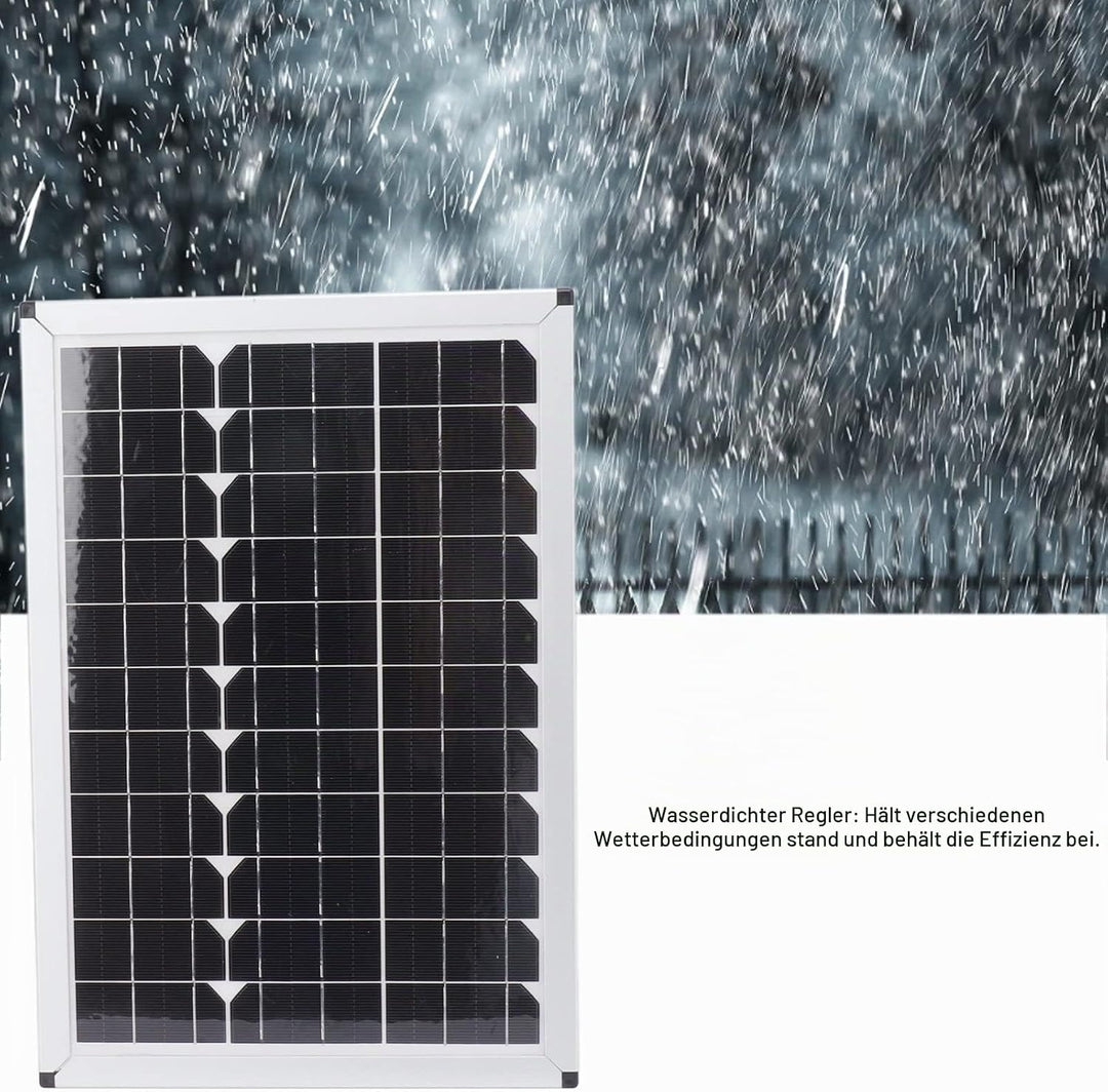 100W Solar Panel Kit E mit 20A 12 V 24 V Controller für das Camping des Autos