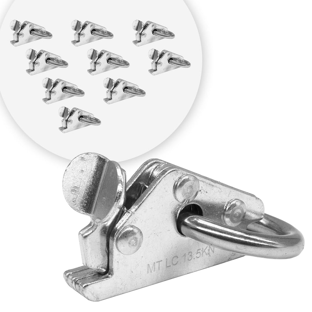 Kombi-Anker-Endbeschlag mit Ring | Set 10 | Stahl verzinkt | für Kombi Anker Zurrschiene | Ladungssi
