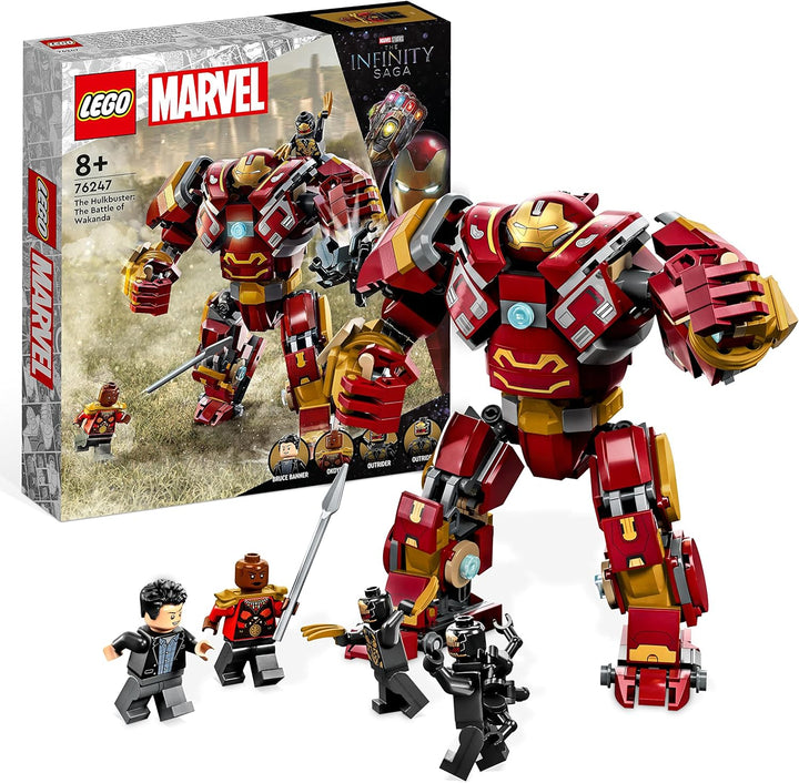 LEGO 76247 Marvel Hulkbuster: Der Kampf von Wakanda, Avengers Infinty War Spielzeug mit Bruce Banner